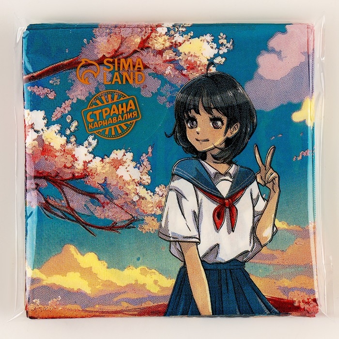 Салфетки бумажные 25*25см Салфетки бумажные 25*25см "Девочки" (набор 20 шт)