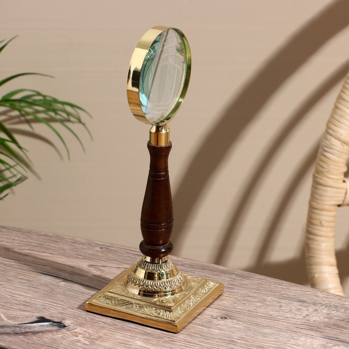 Лупа настольная сувенирная Лупа настольная сувенирная "Рист" дерево, латунь 25 см