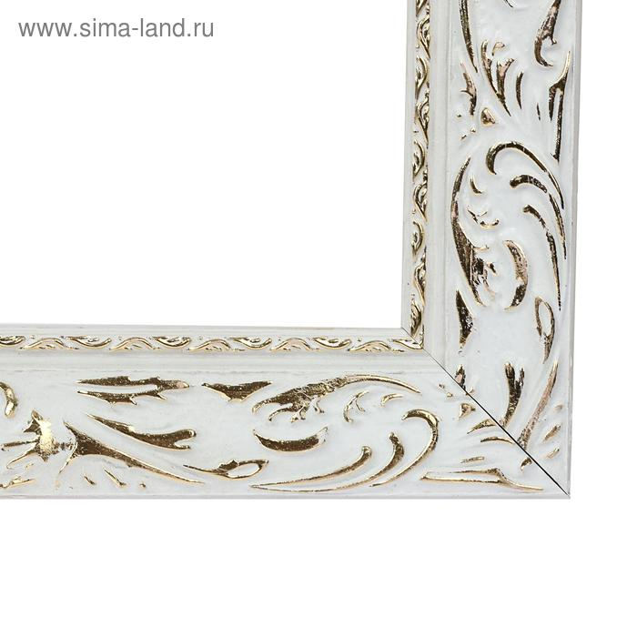 Рама для картин (зеркал) 50 х 50 х 4 см, дерево Рама для картин (зеркал) 50 х 50 х 4 см, дерево "Версаль", бело-золотая