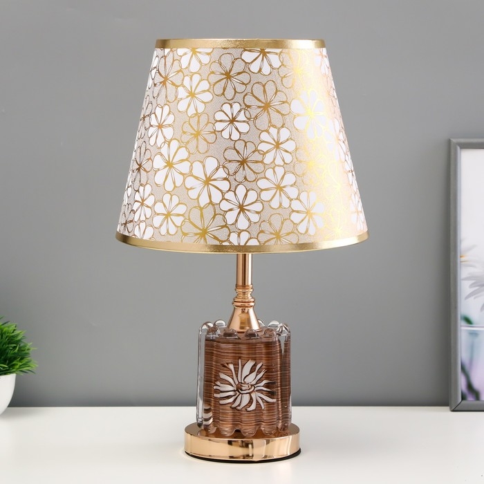 Настольная лампа с подсветкой Настольная лампа с подсветкой "Элоиза" Е27 40Вт золото 25х25х41 см