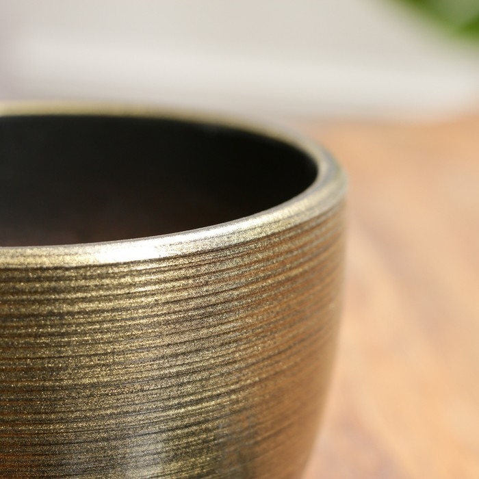 Горшок цветочный Горшок цветочный "Изысканность" коричневый, 0,5 л