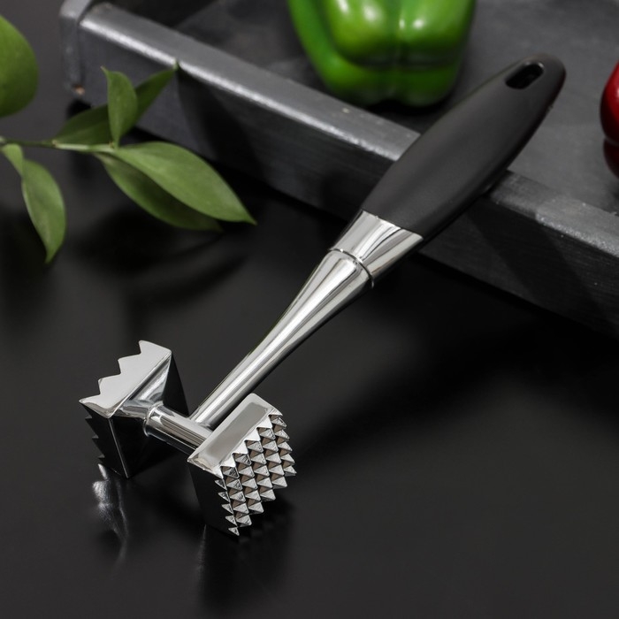 Молоток для мяса Доляна «Хром», 272 гр, цвет чёрный Молоток для мяса Доляна «Хром», 272 гр, цвет чёрный