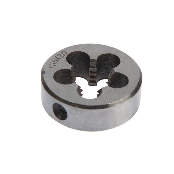 Плашка метрическая ТУНДРА, М16 х 2 мм Плашка метрическая ТУНДРА, М16 х 2 мм