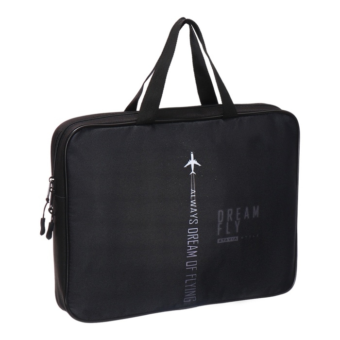 Папка с ручками текстильная А4, 370 х 280 х 60 мм, Stavia Папка с ручками текстильная А4, 370 х 280 х 60 мм, Stavia "Полет"