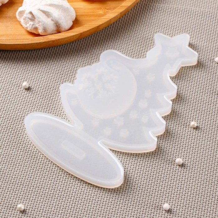 Силиконовая форма «3D Ёлка», 16×9,4 см, цвет прозрачный Силиконовая форма «3D Ёлка», 16×9,4 см, цвет прозрачный