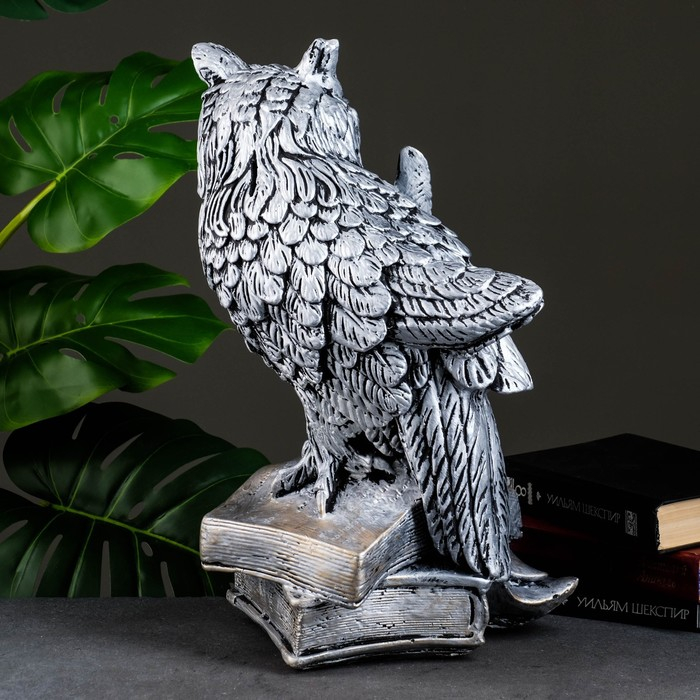 Копилка Копилка "Сова с пером" серебро, 45см