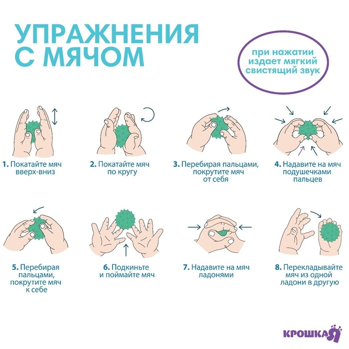 Набор развивающих тактильных мячиков «Цвета и формы», с пищалкой, 6 шт, Крошка Я Набор развивающих тактильных мячиков «Цвета и формы», с пищалкой, 6 шт, Крошка Я