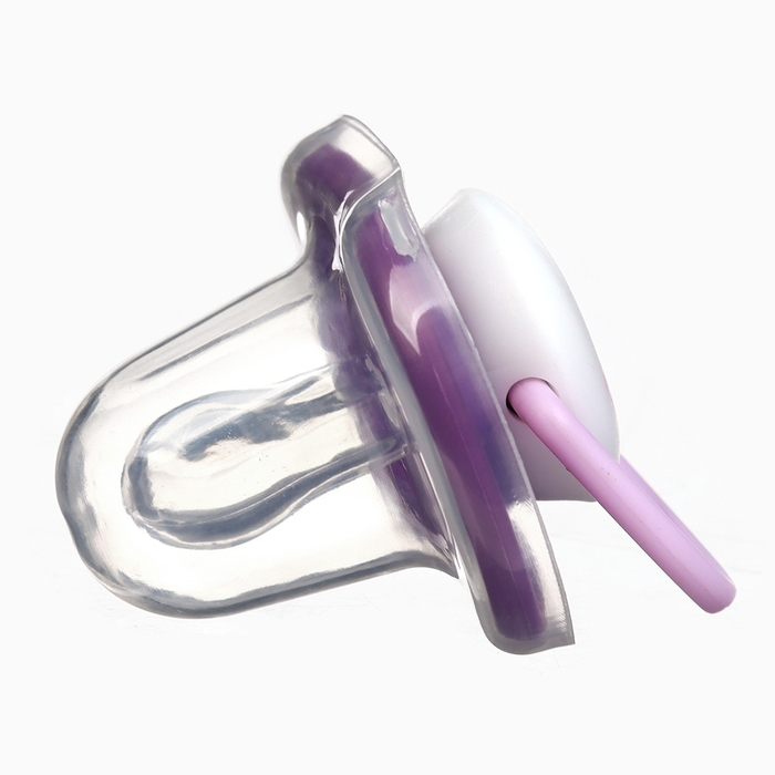 Набор: Соска - пустышка с держателем «Пингвинчик», анатомическая +6 мес, цвет фиолетовый Набор: Соска - пустышка с держателем «Пингвинчик», анатомическая +6 мес, цвет фиолетовый