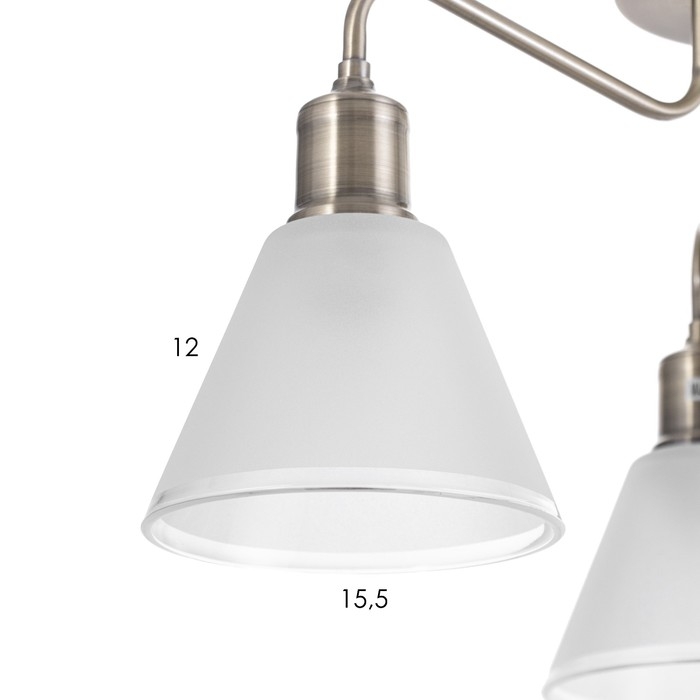 Люстра Люстра "Патриция" 3х40Вт Е27 Белый, золото 56х56х35см