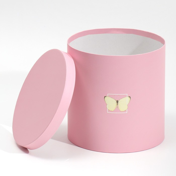 Набор круглых коробок 5 в 1, упаковка подарочная, «Бабочки», 23 х 23 х 25 ‒ 15 х 15 х 15 см