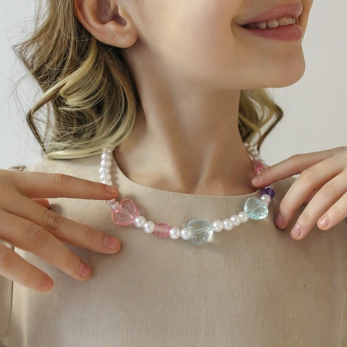 Набор детский «Выбражулька» 2 предмета: бусы, браслет, влюблённость, цветной Набор детский «Выбражулька» 2 предмета: бусы, браслет, влюблённость, цветной