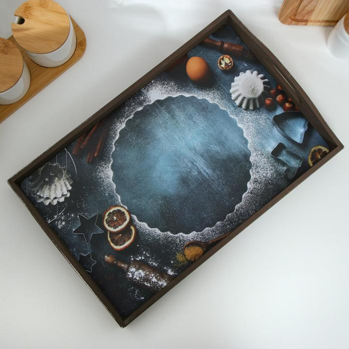 Поднос деревянный для завтрака Поднос деревянный для завтрака "Прованс. Корица", 43×27.5×7 см, коричневый