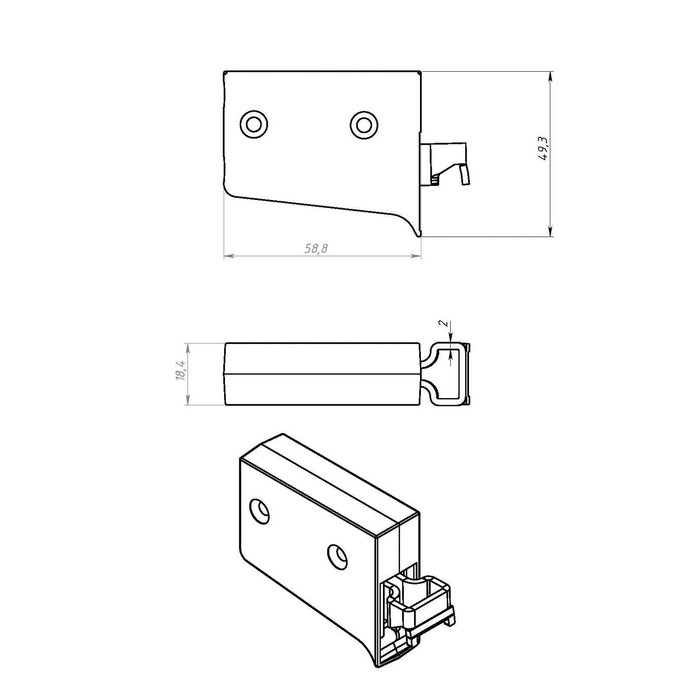 Подвеска мебельная регулируемая, коричневая Подвеска мебельная регулируемая, коричневая