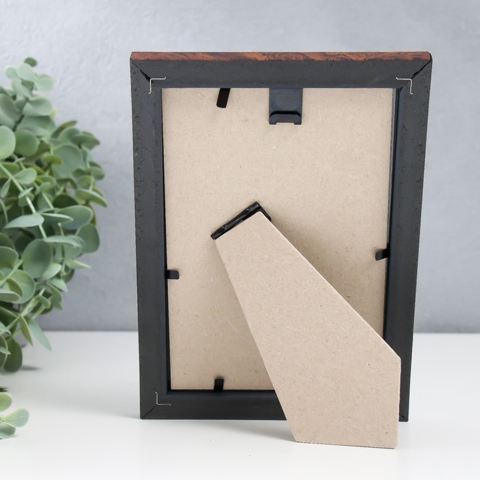 Фоторамка пластик Фоторамка пластик "Камея" 10x15 см, карельская берёза