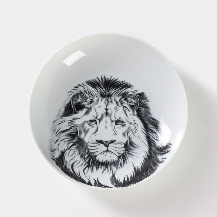Тарелка фарфоровая глубокая «Лев», 700 мл, d=20,5 см Тарелка фарфоровая глубокая «Лев», 700 мл, d=20,5 см