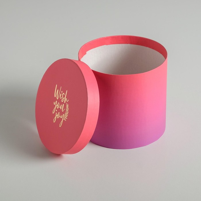 Набор шляпных коробок для цветов 4 в 1, упаковка подарочная, «Градиент», 14 х 13 см - 20 х 17,5 см