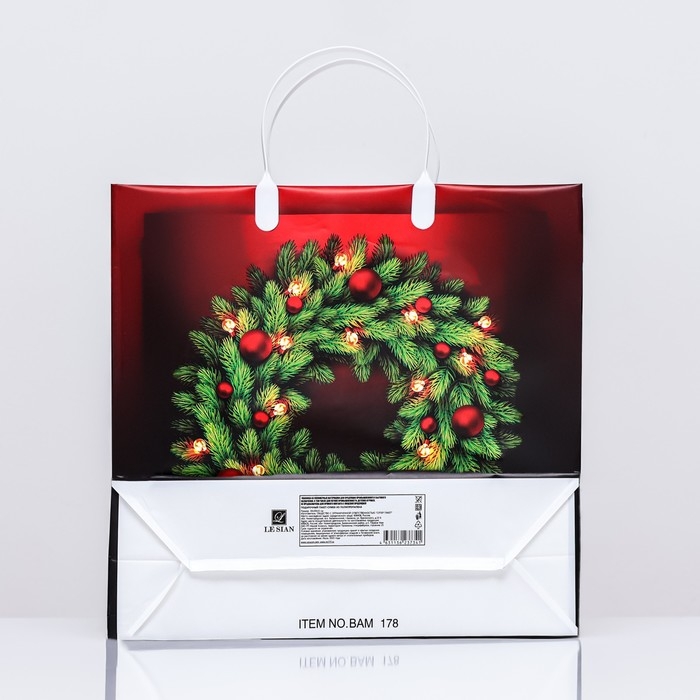 Новый год. Пакет  Новый год. Пакет "Украшение", мягкий пластик, 30х30 120 мкм.