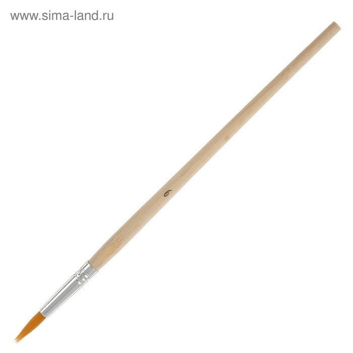 Набор кистей синтетика круглые 10 штук (№1, 2, 3, 4, 5, 6, 7, 8, 9, 10) с деревянными ручками Набор кистей синтетика круглые 10 штук (№1, 2, 3, 4, 5, 6, 7, 8, 9, 10) с деревянными ручками
