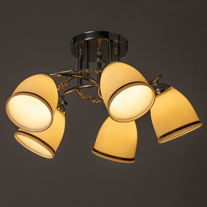 Люстра Люстра "Офелия" 5хЕ27 40т хром 55х55х25 см BayerLux