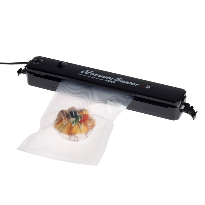 Вакууматор Luazon LPS-03, 70 Вт, 37 см, 10 пакетов, 220В, 25 см, чёрный