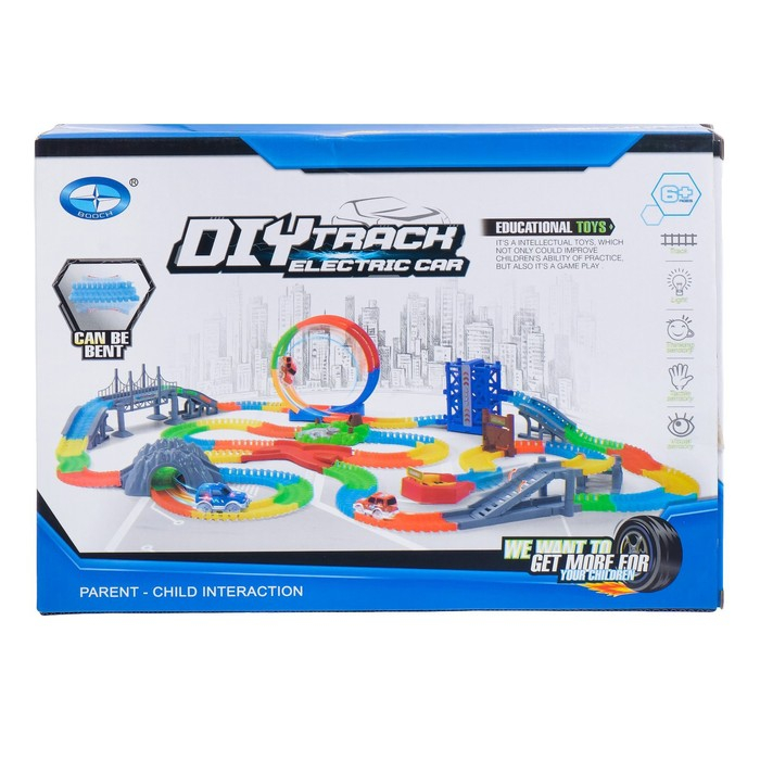 Автотрек «Магический Трек», гибкий, светится в темноте, 126 деталей, лифт Автотрек «Магический Трек», гибкий, светится в темноте, 126 деталей, лифт