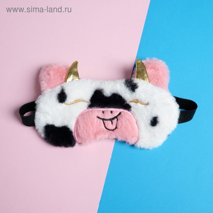 Маска для сна «Коровка», цвет белый Маска для сна «Коровка», цвет белый