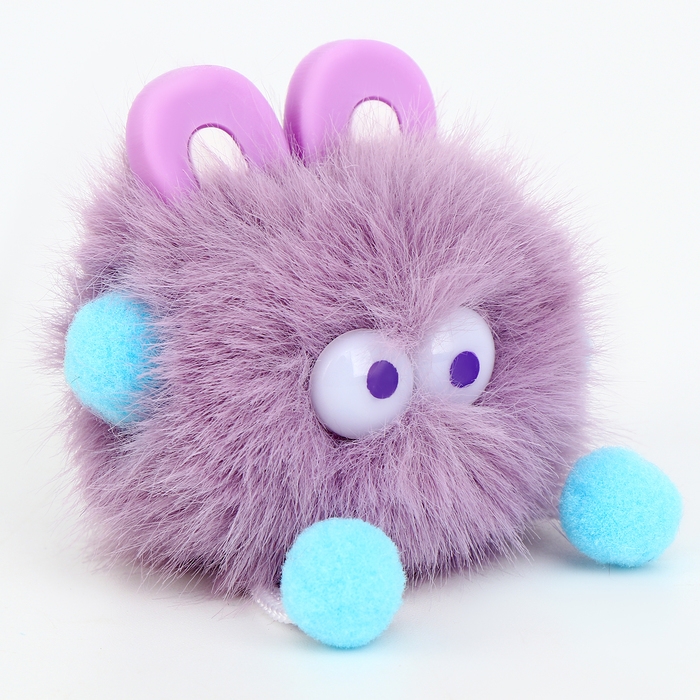 Мягкая игрушка «Пушистик с ушками» на брелоке, 10 см, цвет МИКС Мягкая игрушка «Пушистик с ушками» на брелоке, 10 см, цвет МИКС