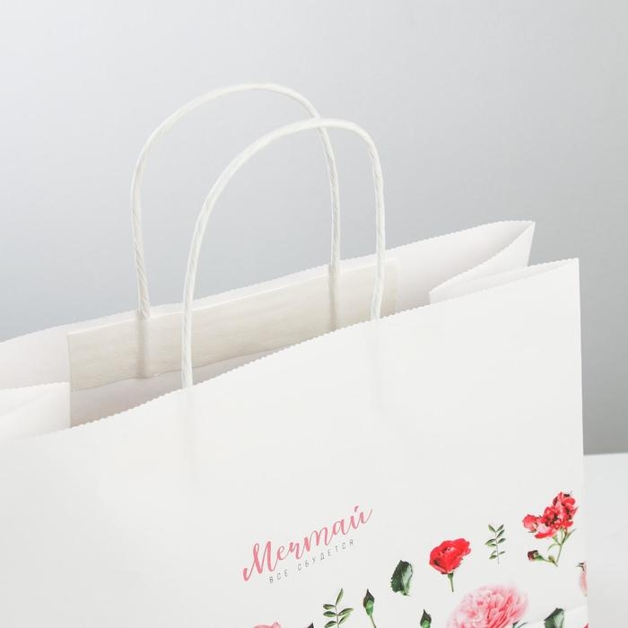 Пакет подарочный крафт, упаковка, «Мечтай», 32 х 28 х 15 см Пакет подарочный крафт, упаковка, «Мечтай», 32 х 28 х 15 см