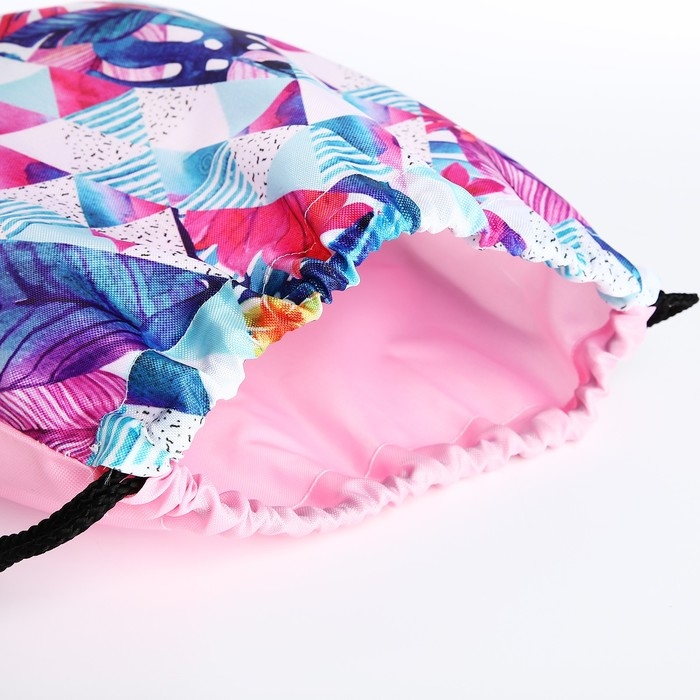 Мешок для обуви на шнурке, цвет розовый/разноцветный Мешок для обуви на шнурке, цвет розовый/разноцветный