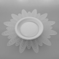 Люстра с ПДУ 1195/1 LED 52Вт 3000-6000К диммер белый-прозрачный 50х50х8 см BayerLux