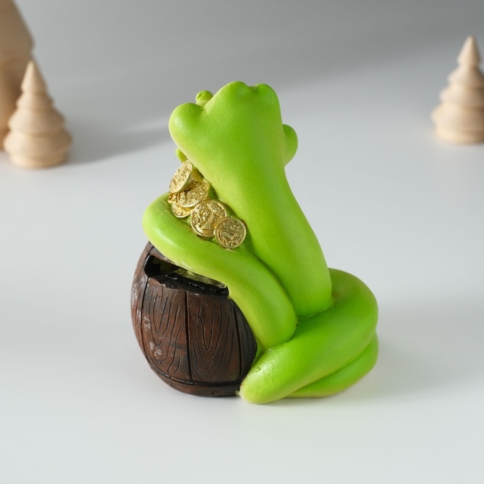 Копилка полистоун Копилка полистоун "Змейка с богатствами" МИКС 8,5х6х10,5 см