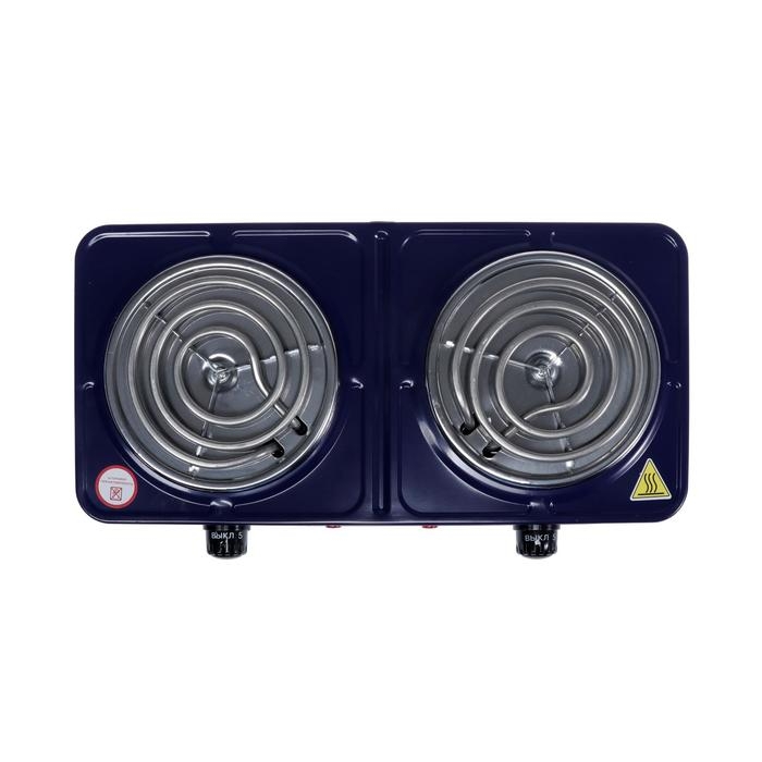 Плитка электрическая HOMESTAR HS-1105, 2000 Вт, 2 конфорки, цвет  Плитка электрическая HOMESTAR HS-1105, 2000 Вт, 2 конфорки, цвет "сапфир"