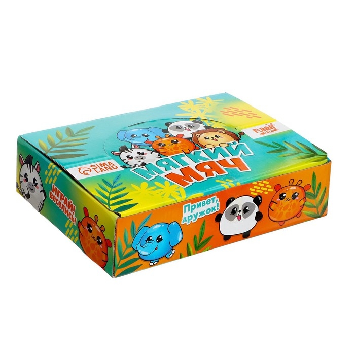 Мяч детский мягкий «Кругляшки» 6,3см, , в шоубоксе Мяч детский мягкий «Кругляшки» 6,3см, , в шоубоксе