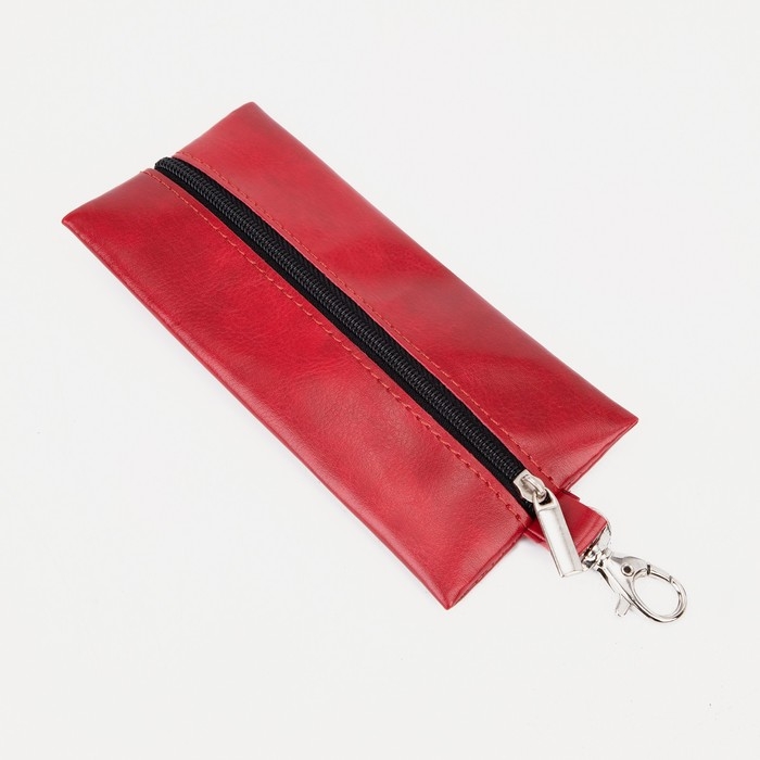 Ключница на молнии, длина 14 см, кольцо, карабин, цвет красный Ключница на молнии, длина 14 см, кольцо, карабин, цвет красный