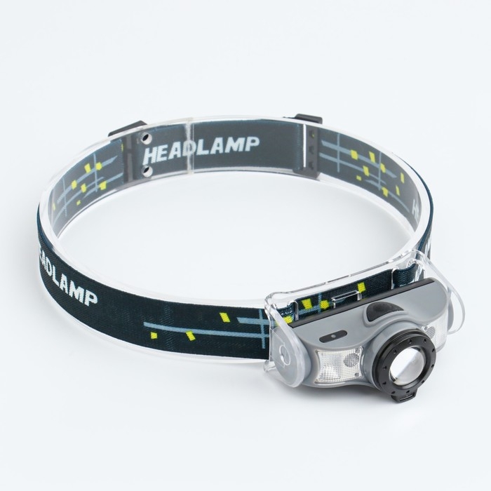 Фонарь налобный аккумуляторный 7 Вт, 1200 мАч, 210 лм, 5 ч работы, zoom, индикатор заряда Фонарь налобный аккумуляторный 7 Вт, 1200 мАч, 210 лм, 5 ч работы, zoom, индикатор заряда