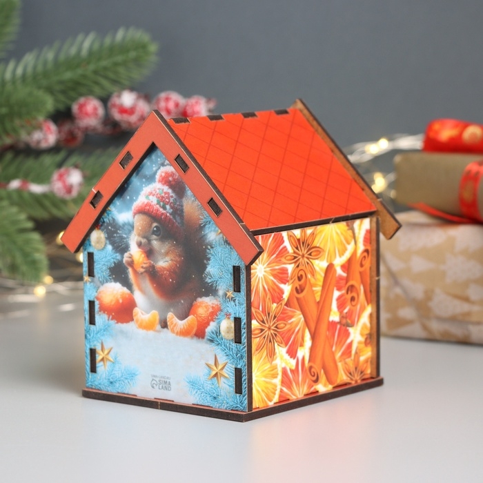 Новогодний чайный домик  Новогодний чайный домик "Загадывай желание" 10,5х9,5х12 см