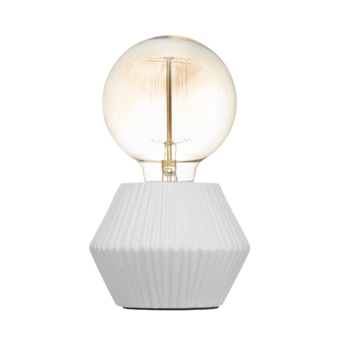 Настольная лампа Настольная лампа "Брис" 1х40Вт Е14 провод-1,6м белый 11,5х11,5х9см