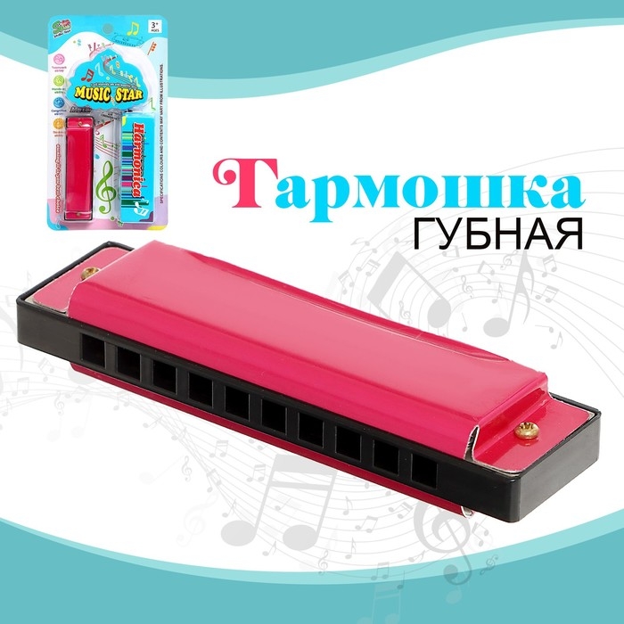 Губная гармошка «Гармоника», с металлическим корпусом и футляром, цвета МИКС Губная гармошка «Гармоника», с металлическим корпусом и футляром, цвета МИКС