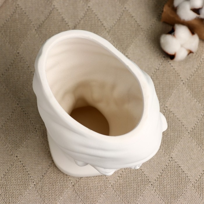 Кашпо - ваза  Кашпо - ваза "Деметра" белое, 21х18см