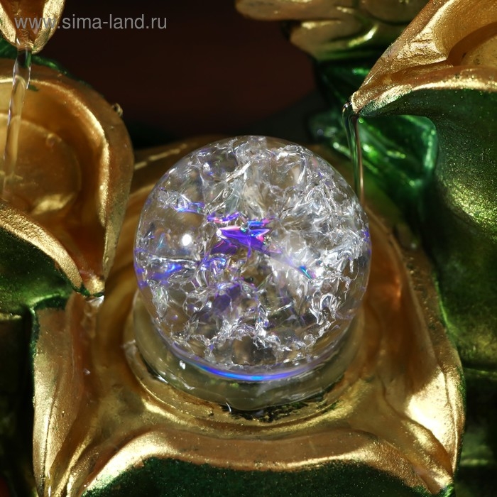 Фонтан настольный от сети, подсветка Фонтан настольный от сети, подсветка "Бамбук и слитки" 31,5х32х20,5 см