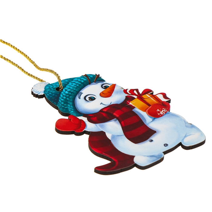 Деревянная ёлочная подвеска «Новый год! Снеговичок» Деревянная ёлочная подвеска «Новый год! Снеговичок»