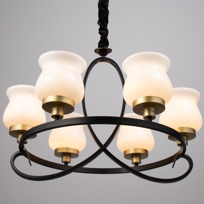 Люстра Люстра "Кантри" 5х40Вт Е27 черно-золотой 60х60х50 см BayerLux