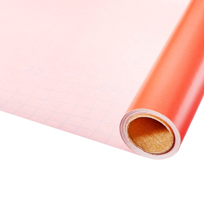 Пленка самоклеящаяся, ярко-оранжевая, 0.45 х 3 м, 8 мкр Пленка самоклеящаяся, ярко-оранжевая, 0.45 х 3 м, 8 мкр