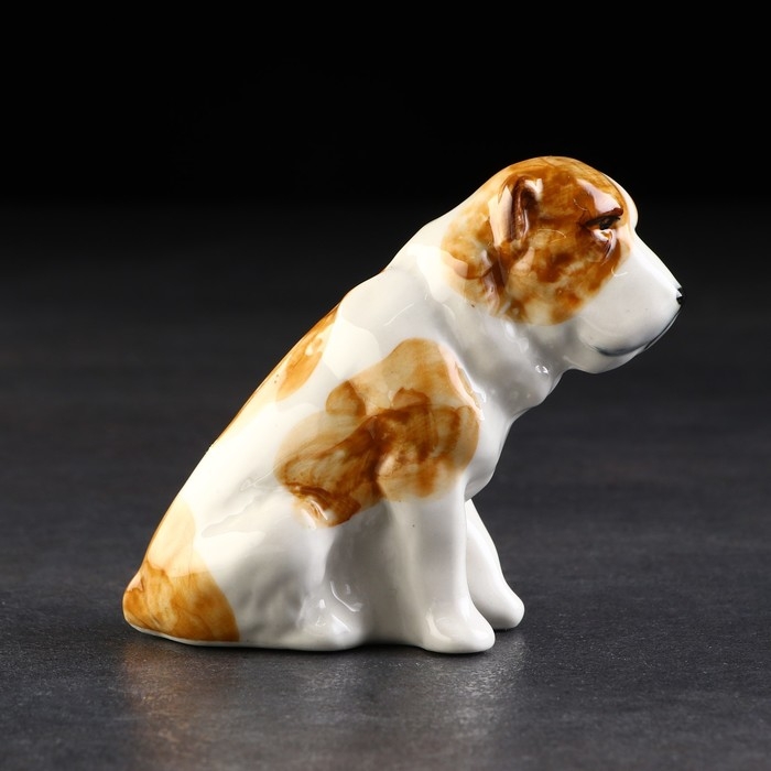 Статуэтка фарфоровая  Статуэтка фарфоровая "Алабай рыже-белый", 10 см, авторская роспись