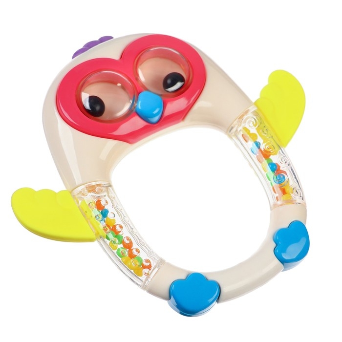 Погремушка «Совенок», с эластичными элементами, цвет МИКС Погремушка «Совенок», с эластичными элементами, цвет МИКС