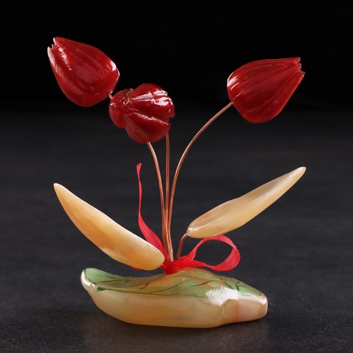 Сувенир  Сувенир "Тюльпан красный", селенит