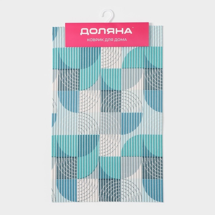 Коврик для дома Доляна «Пауль», 40×65 см, цвет бирюзовый Коврик для дома Доляна «Пауль», 40×65 см, цвет бирюзовый
