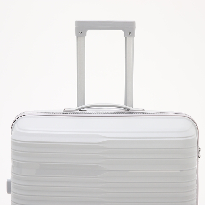 Чемодан большой 100 л (L), отдел на молнии, кодовый замок, 4 колеса, цвет серый Чемодан большой 100 л (L), отдел на молнии, кодовый замок, 4 колеса, цвет серый