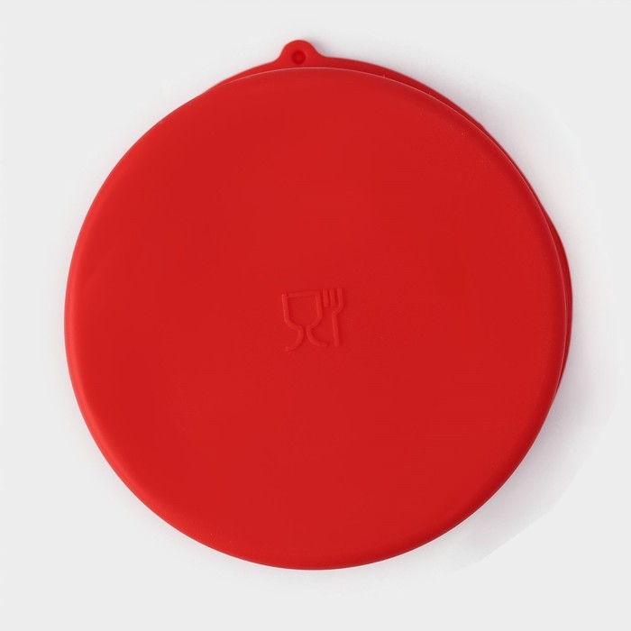 Набор силиконовых форм для выпечки Доляна «Куличики», 3 шт: 15,5/13/10 см, цвет красный