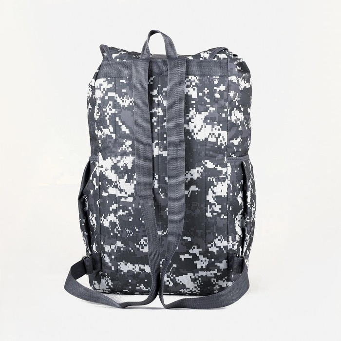 Рюкзак туристический, 55 л, отдел на шнурке, 4 наружных кармана, «ЗФТС», цвет серый/камуфляж Рюкзак туристический, 55 л, отдел на шнурке, 4 наружных кармана, «ЗФТС», цвет серый/камуфляж